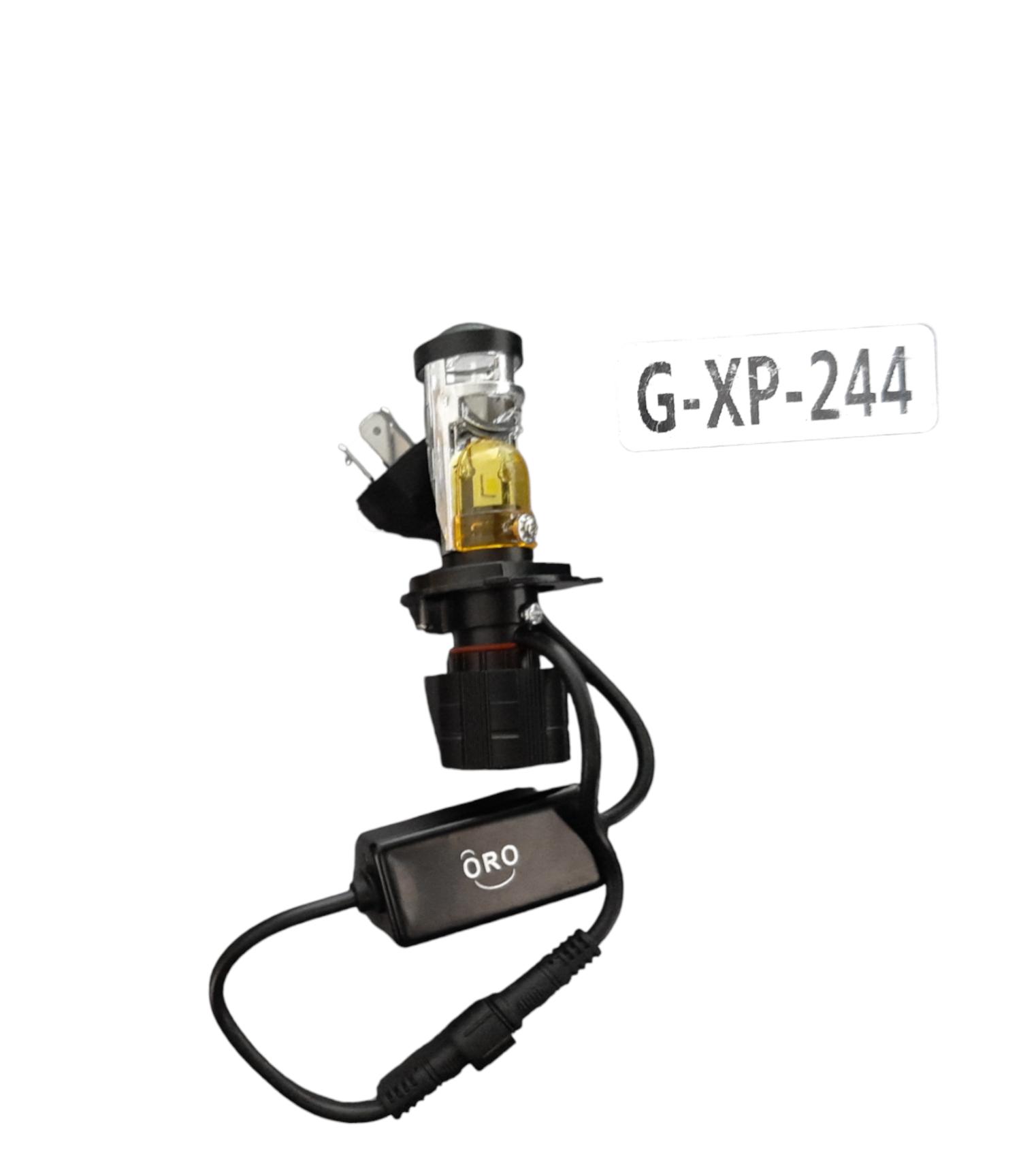 1715021775_LED20LUPA20BICOLOR.jpeg BOMBILLA BICOLOR LUPA FRENTE FOCO LED HID X7 H4 800 LM UNIDAD ORO - Imagen 1