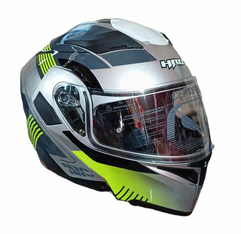 1715616297_CASCO20GRIS20HRO20FRONTAL.jpeg CASCO DOBLE PROPOSITO SILVER M/NEGR POLONIAK 3400 HRO - Imagen 1