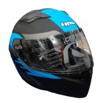 CASCO NEGRO MATE AZUL DOBLE PROPOSITO HARD 3400 HRO