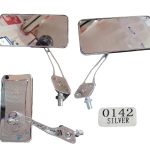 KIT DE RETROVISOR TIPO CELULAR IPHONE CUADRADO PLATEADO MIRROR