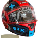 CASCO MODULAR ROJO MATE AZUL BOT 3420 HRO