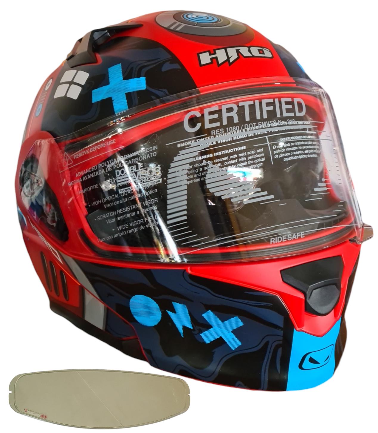 1721353358_CASCO20HRO20ROJO.jpeg CASCO MODULAR ROJO MATE AZUL BOT 3420 HRO - Imagen 1