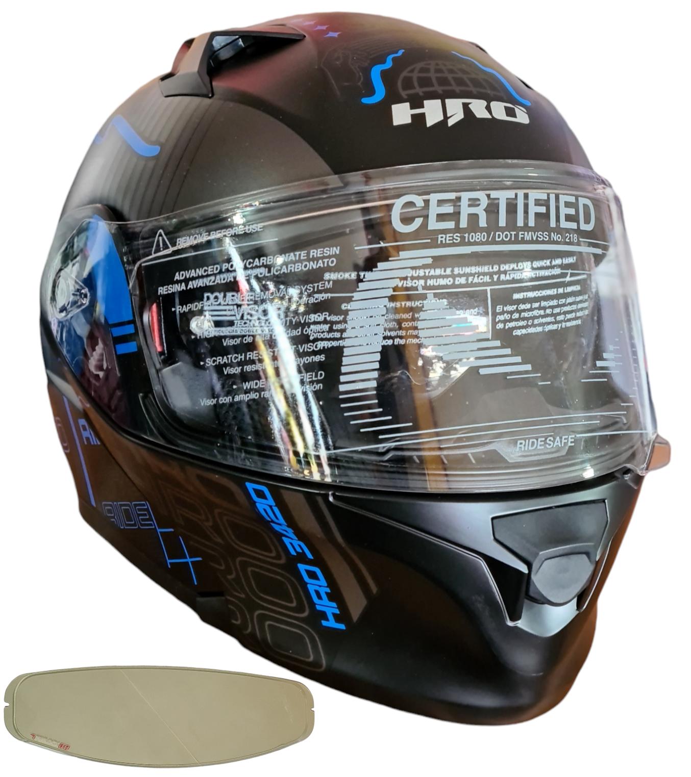 1721353620_CASCO20NEG20AZ20HRO.jpeg CASCO MODULAR NEGRO MATE AZUL WWIDE 3420 HRO - Imagen 1