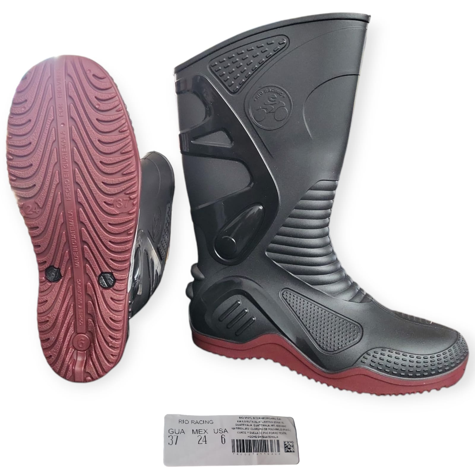 1748393746_BOTA20RACING2037.jpeg BOTAS TIPO RACING DIF. TALLAS PARA LLUVIA RIO - Imagen 1