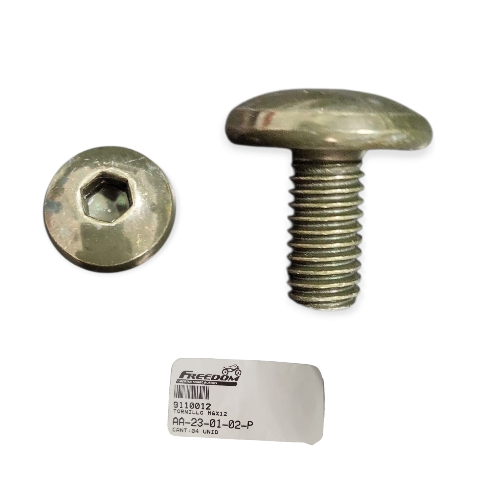 1749857370_TORNILLO20M62028229.jpeg TORNILO M6X12 CABEZA HEXAGONAL FREEDOM - Imagen 1