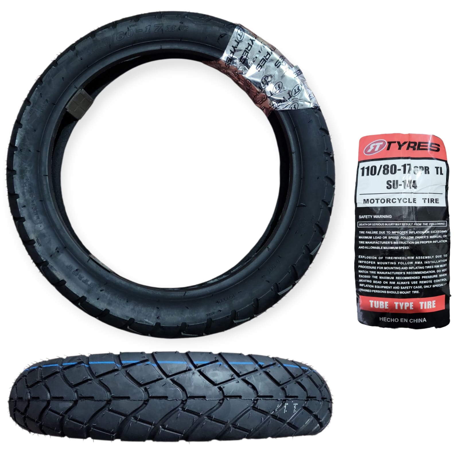 1749863473_RT20110.jpeg LLANTA 110/80-17 SU-144 DOBLE PROPOSITO RT TYRES - Imagen 1