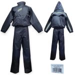 TRAJE IMPERMEABLE ENGUATADO NEGRO CON REFLECTIVO GRIS/VERDE NINE TWO ONE
