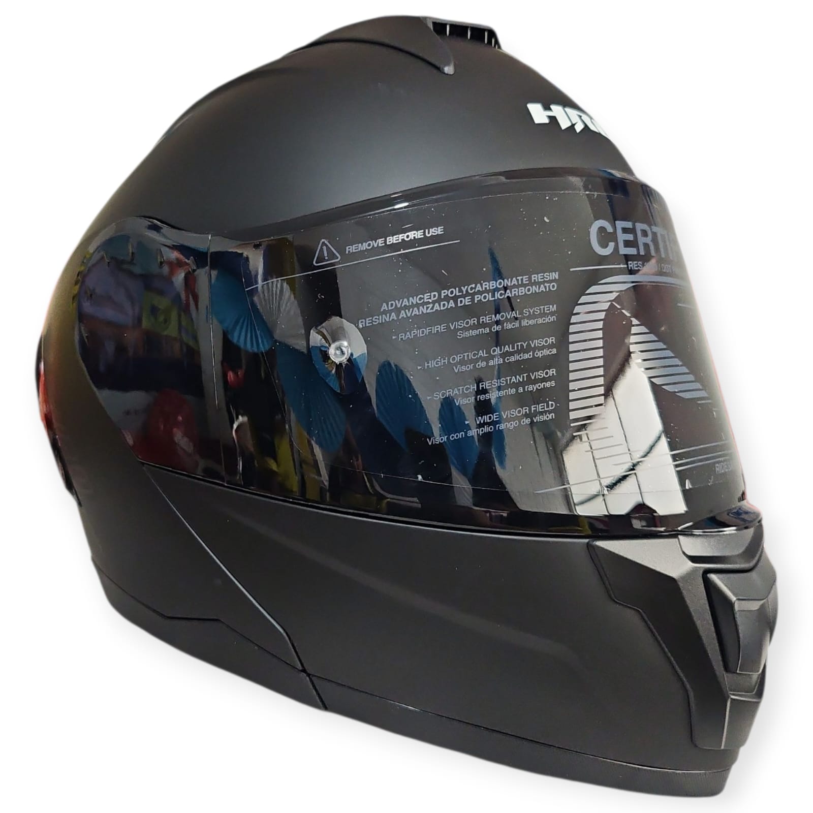 1759275625_CASCO20NEGRO20ALE.jpeg CASCO MODULAR NEGRO ALERON NEGRO SMOKE SOLID 3480 HRO - Imagen 1