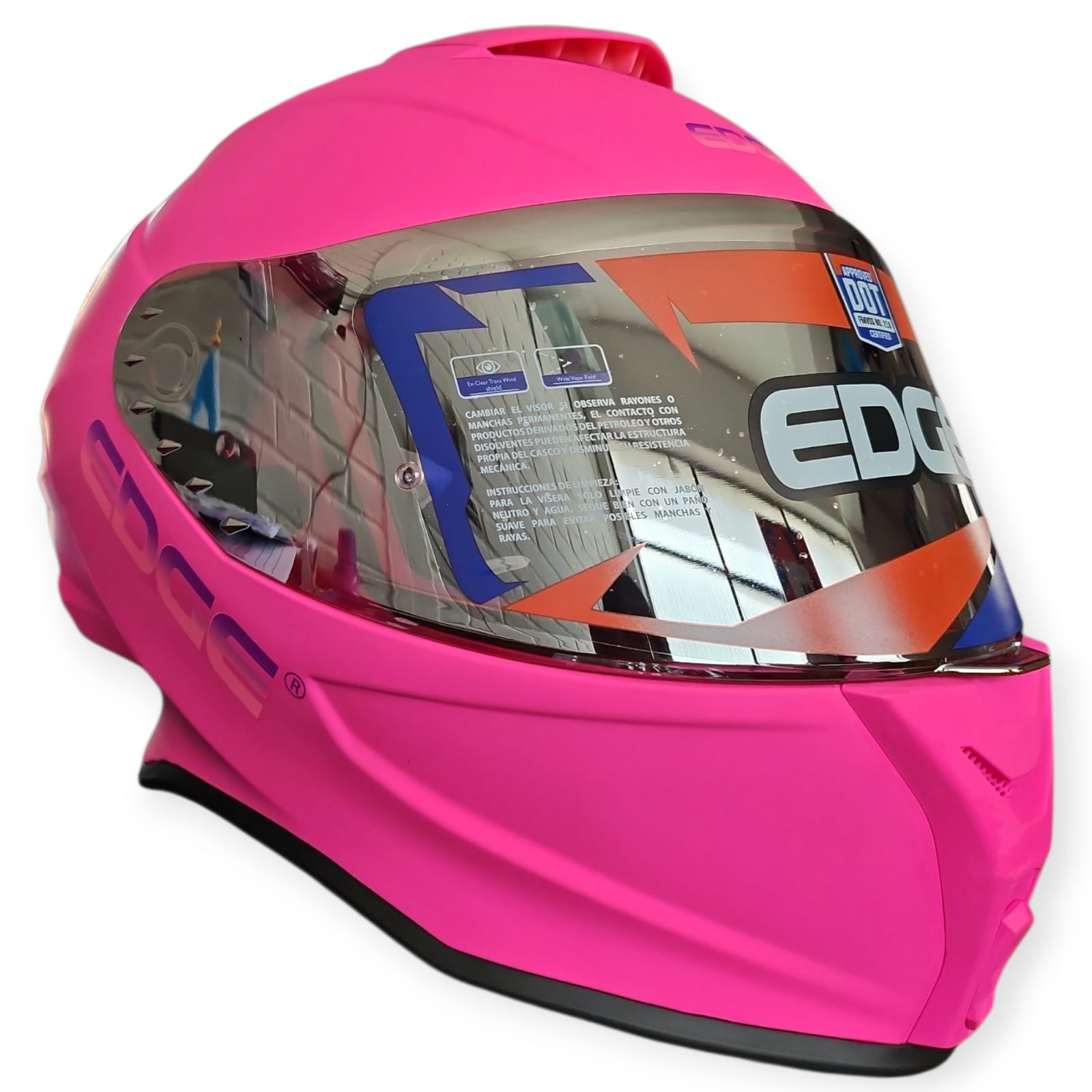 1759343498_CASCO20ROSA20EDGE.jpeg CASCO INTEGRAL ROSADO VISOR IRIDUM SHANGHAI EDGE - Imagen 1