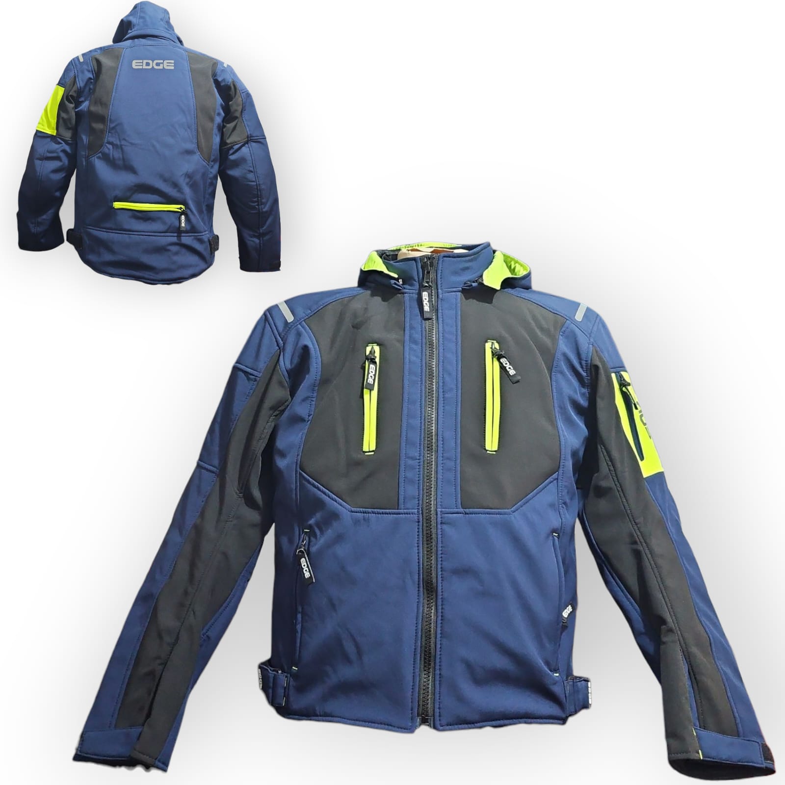 1759426694_CHUMPA20AZUL20EDGE20AM.jpeg CHUMPA JACKET CASUAL CON PROTECION SPORT AZUL AMARILLO EDGE - Imagen 1
