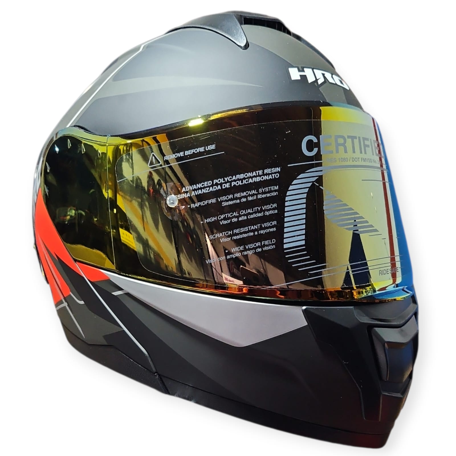 1766018057_CASCO20GRIS20ROJO2028229.jpeg CASCO MODULAR GRIS MATE ROJO RARE 3480 HRO - Imagen 1