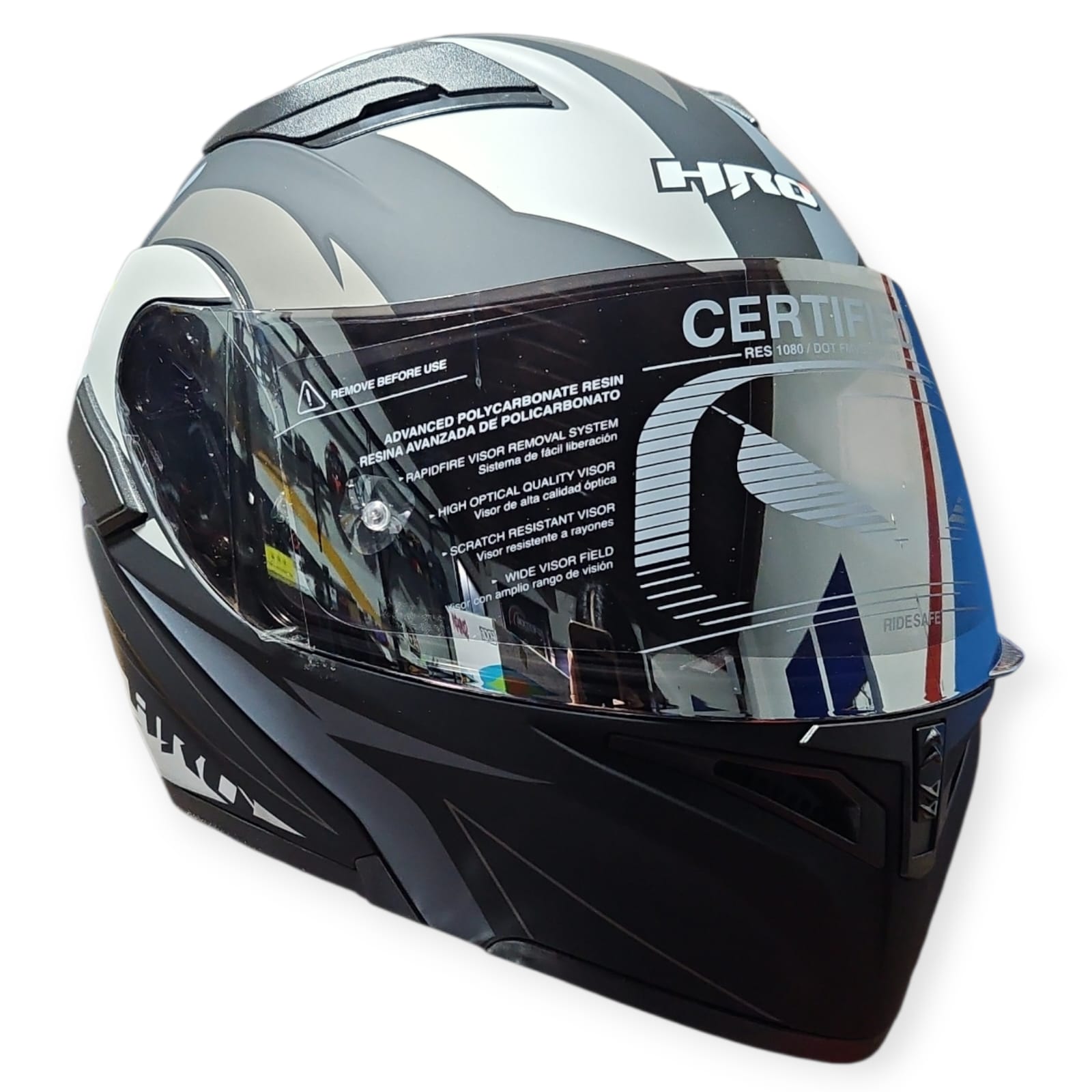 1766019117_CASCO20GRSI20OSC.jpeg CASCO MODULAR NEGRO MATE GRIS BREAKS 3400 HRO - Imagen 1