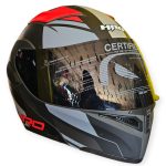 CASCO MODULAR GRIS MATE ROJO FORT.IN-EVO VISOR REVO HRO
