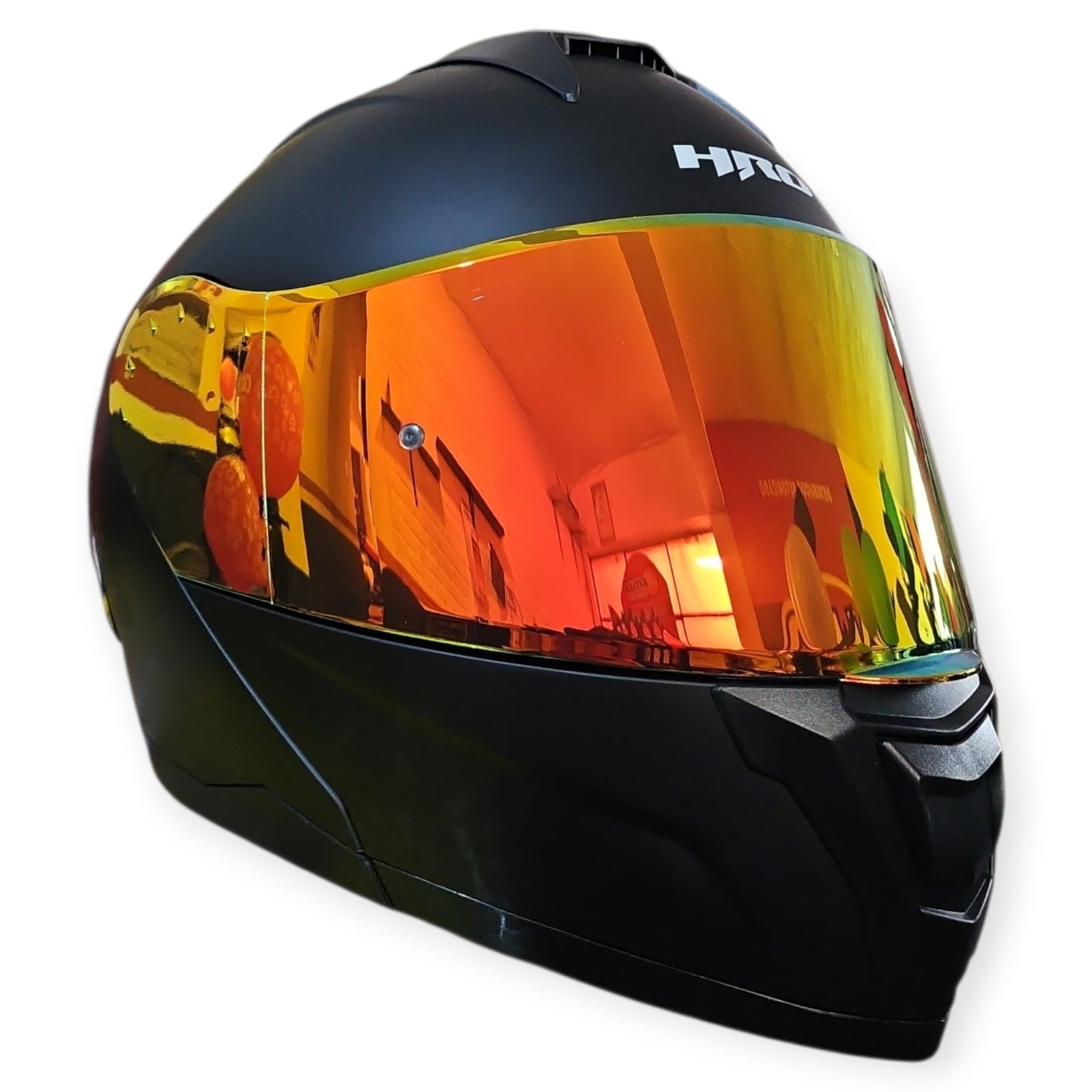 1770935934_CASCO20NEGRO20REV20ROJ.jpeg CASCO MODULAR NEGRO MATE COLA NEGRA VISOR IRSILV REVO SOLID HRO - Imagen 1