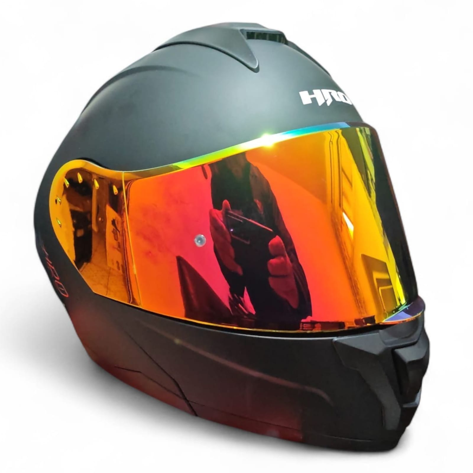1770936152_CASO20NE20RE20ROJO.jpeg CASCO MODULAR NEGRO MATE ROJO COLA Y VISOR IRRJ REVO SOLID 3480 HRO - Imagen 1