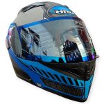CASCO MODULAR NEGRO MATE AZUL ROVER 3400 HRO