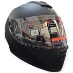 CASCO INTEGRAL NEGRO MATTE VISOR TRANSPARENTE MASS