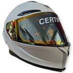 CASCO INTEGRAL GRIS MATTE SPOILER GRIS VISOR ROJO MASS