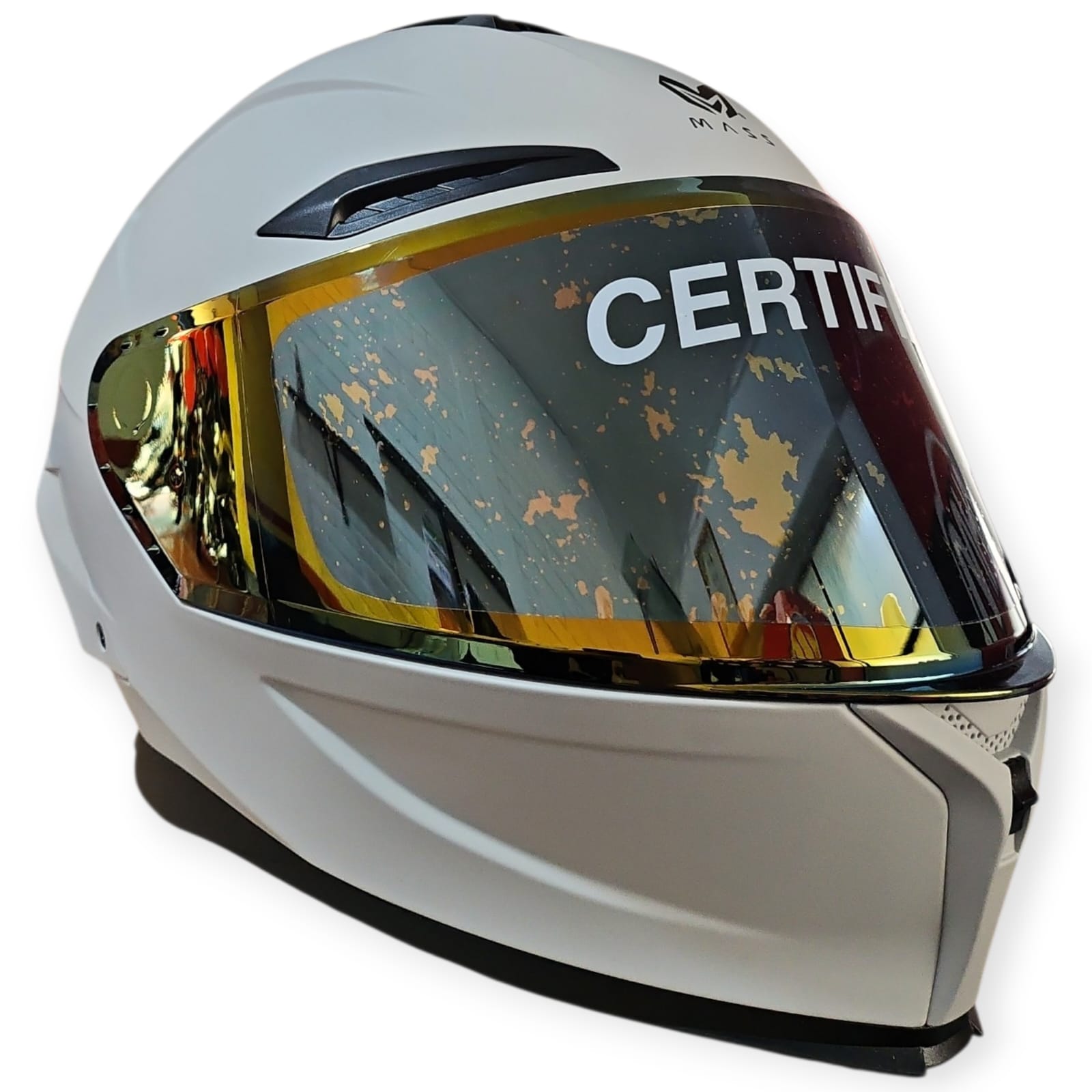 1771513010_CASCO20GRIS20MATE.jpeg CASCO INTEGRAL GRIS MATTE SPOILER GRIS VISOR ROJO MASS - Imagen 1