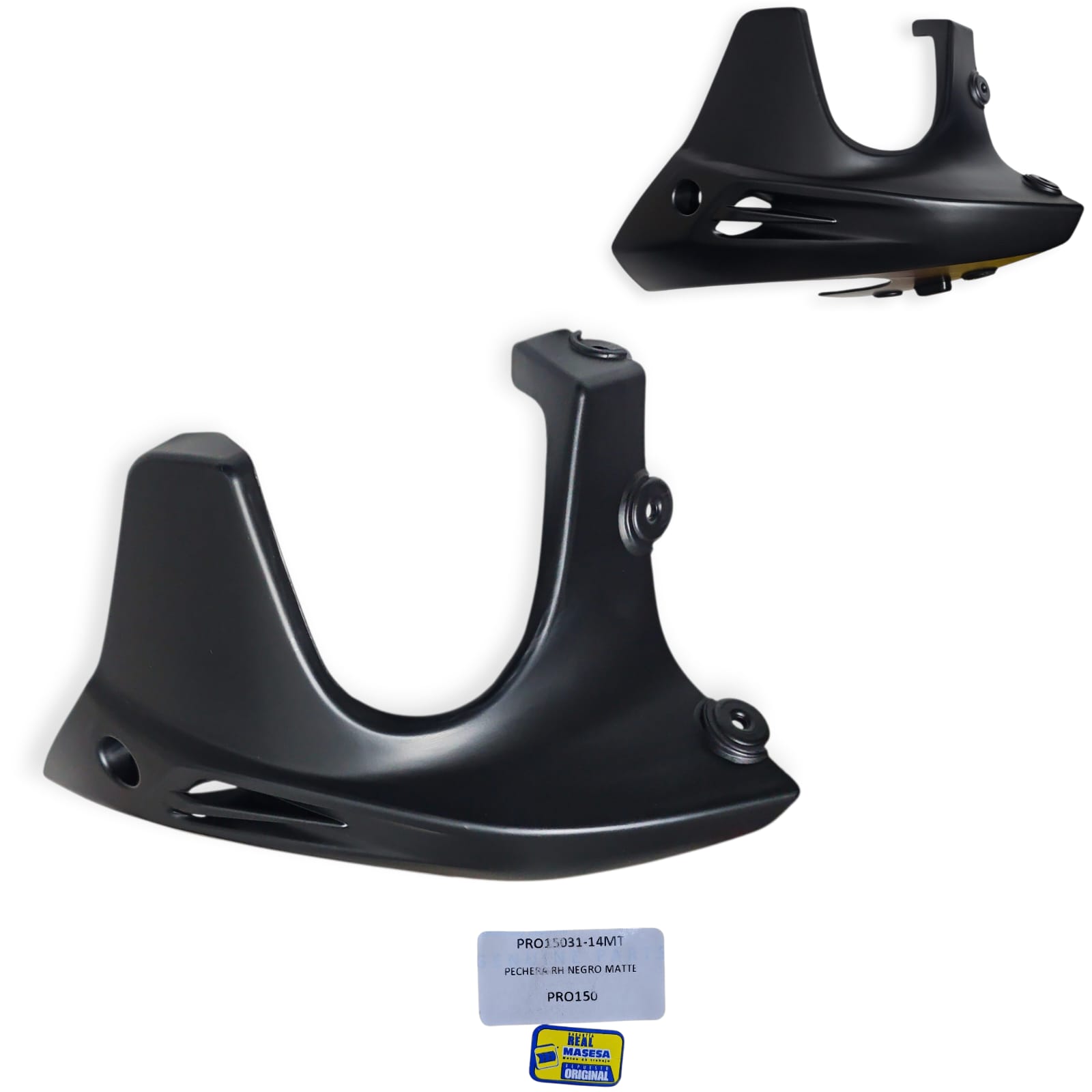 1773801128_COBER20PECH20RH.jpeg COBERTOR DE MOTOR PECHERA RH NEGRA PRO 150 RK 150 MRT - Imagen 1