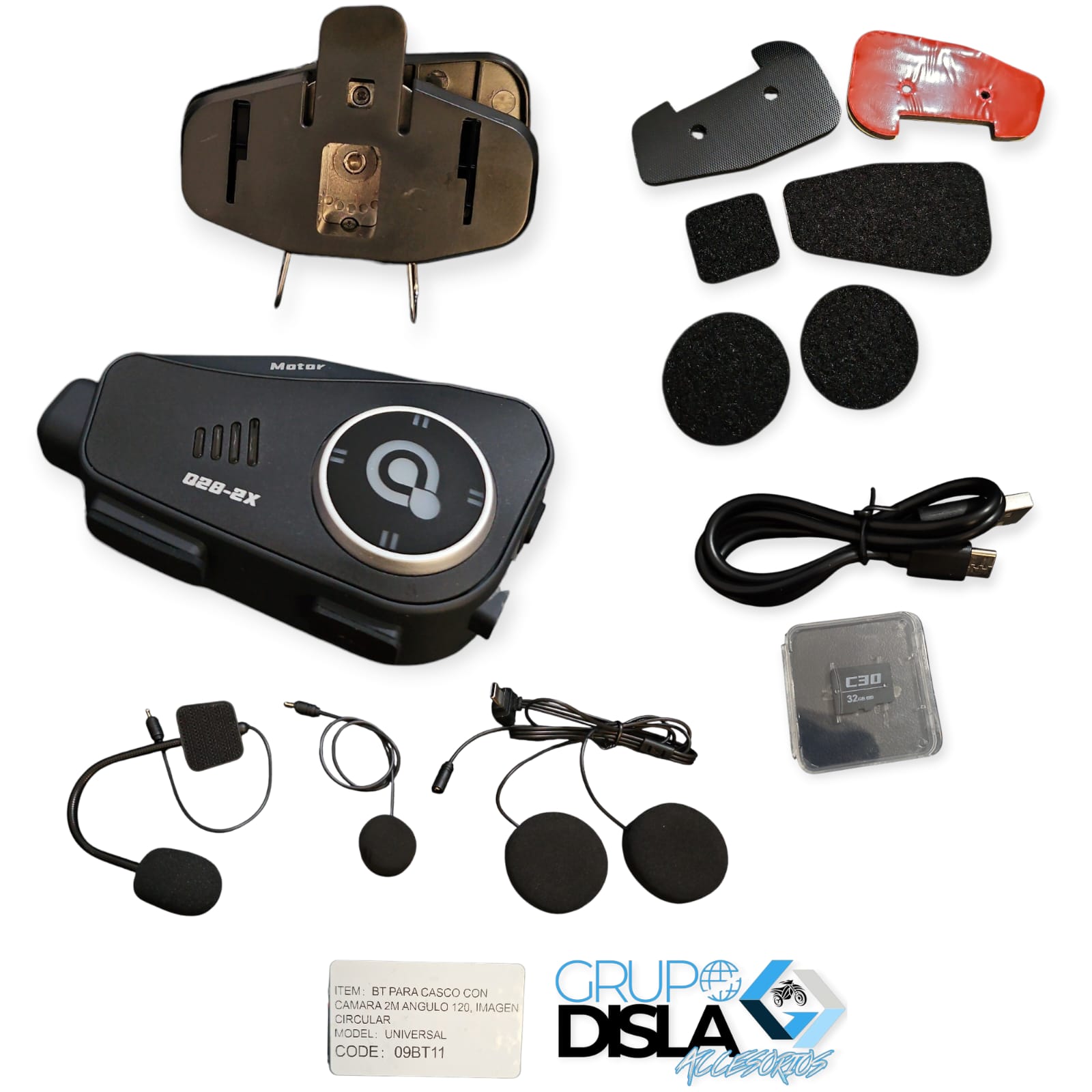 1774275814_BLUETHOT20CASCO.jpeg AUDIFONOS AUDIO PARA CASCO RGB CON CAMARA IMAGEN CIRUCLAR 3 ANGULO 120 MAH - Imagen 1