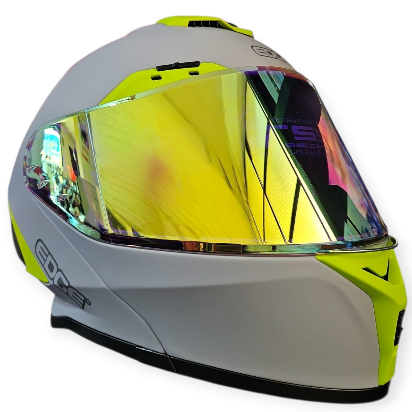 1774552532_CASCO20GRIS20AMARILLO.jpeg CASCO MODULAR GX7 GRIS AMARILLO ALERON AMARILLO EDGE - Imagen 1