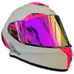 CASCO MODULAR GX7 BLANCO ROSADO BRILLANTE EDGE