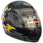 CASCO INTEGRAN NIÑO PUÑO POW NEGRO BRILLANTE