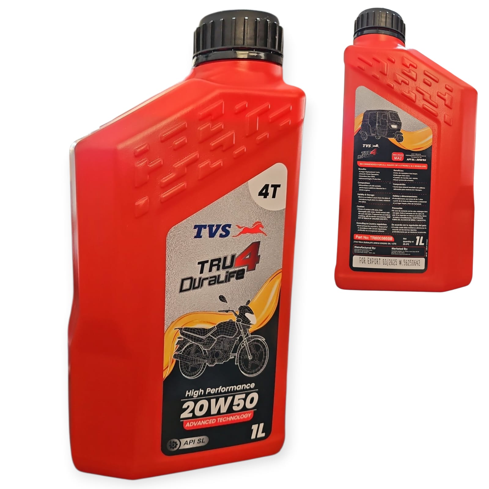 1776284841_ACEITE2020W5020TVS.jpeg ACEITE 20W50 1 LT BOTE MINERAL NUEVA PRESENTACION TVS - Imagen 1