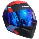 CASCO MODULAR NEGRO MATE AZUL ROJO CELESTE FILO VISOR REVO HRO