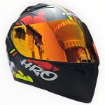 CASCO MODULAR NEGRO MATE ROJO ROCK VISOR REVO 3400 HRO