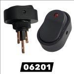SWITCH OVALADO 20A CON LED 3 PATITA 20X33MM