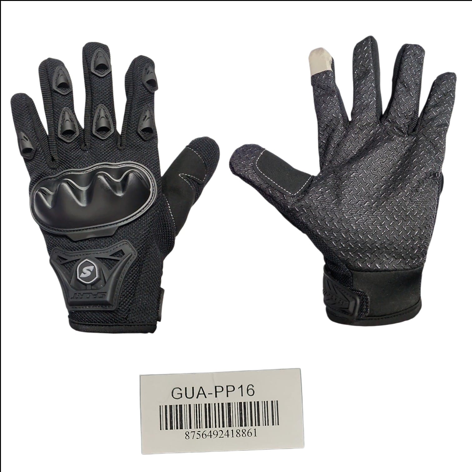1783561582_GUANTE20SPORT.jpeg GUANTE SPORT NEGRO CON PROTECTOR DE NUDILLOS S - Imagen 1