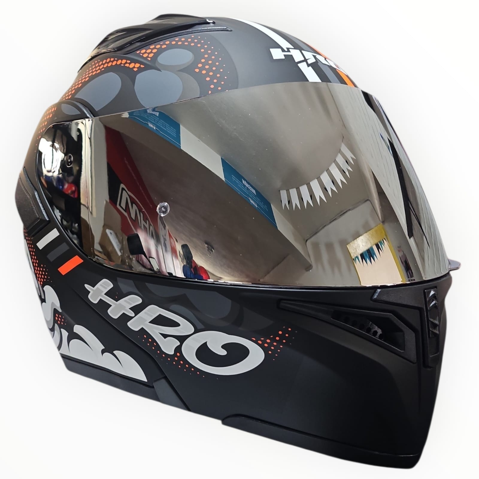 1783704743_CASCO20NE20ROCK.jpeg CASCO MODULAR NEGRO MATE GRIS ROCK 3400 HRO - Imagen 1