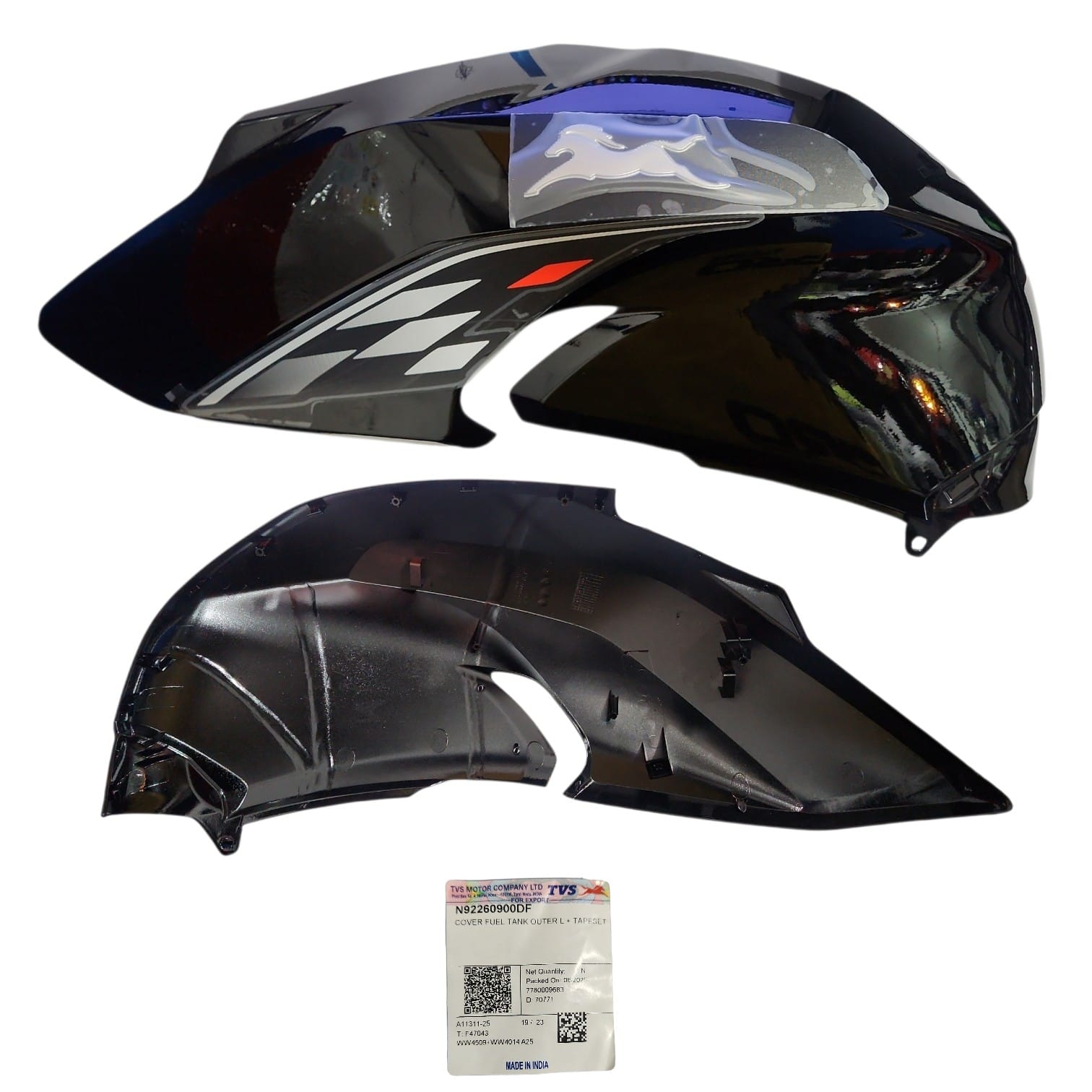 1784762095_COBER20TAN20LH204V.jpeg COBERTOR TANQUE LH NEGRO APACHE 160 4V TVS - Imagen 1