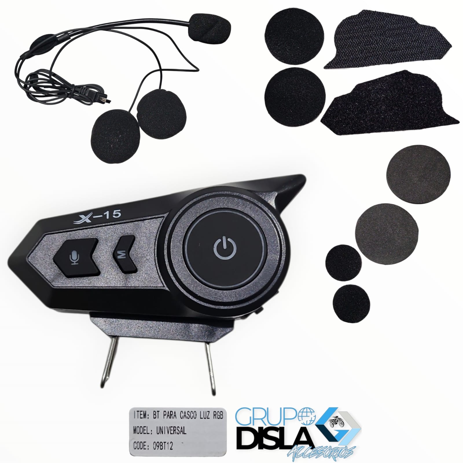 1788395313_AUDIFO20BT.jpeg AUDIFONOS AUDIO PARA CASCO CON LUZ RGB CON BATERIA 8000 MAH - Imagen 1