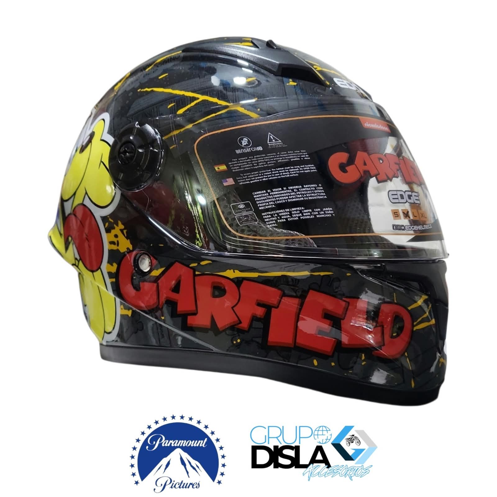 1790794218_CASCO20GARFIELD.jpeg CASCO INTEGRAL NIÑOS CHAMPION GARFIELD VISOR TRANS EDGE - Imagen 1
